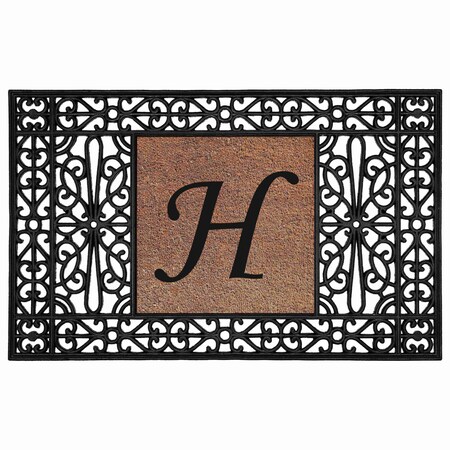 Monogram Door Mat, Coir, Black, Natural, 30 in W x 48 in L